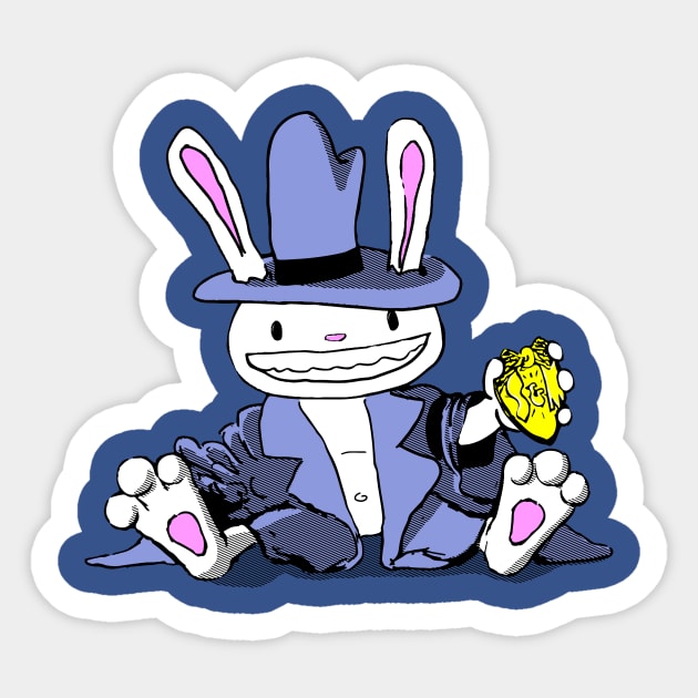 Freelance Lagomorph Sticker by ConcreteBalloon